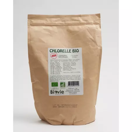 rauwe biologische chlorella poeder