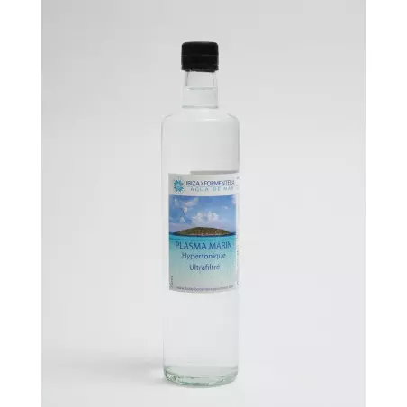 agua de mar ibiza botella de vidrio 0,75