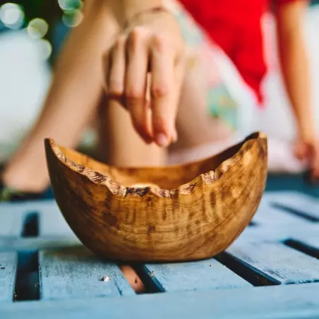 Irregular Bowl Natural Olive Wood