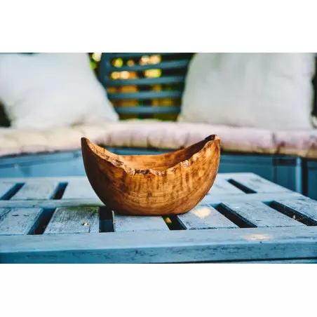 Atypical handmade bowl in recycled olive wood | BIOVIE