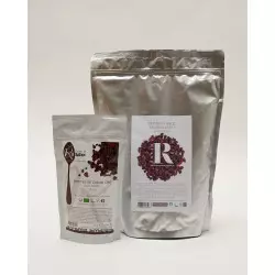 RRRAW rauwe pure cacao 100% chocolade nibs met verpakking