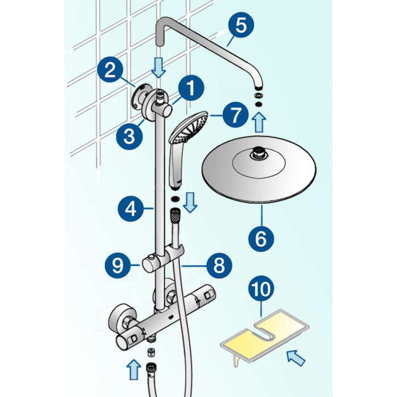 Eco-friendly shower filter in charcoal | BIOVIE