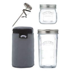 Kilner yogurt kit thermos glass jars thermometer yogurt maker