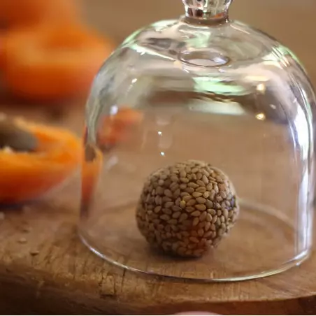 gezonde snack met abrikoos, dadels, cashewnoten en amandelen gezonde tussendoortje