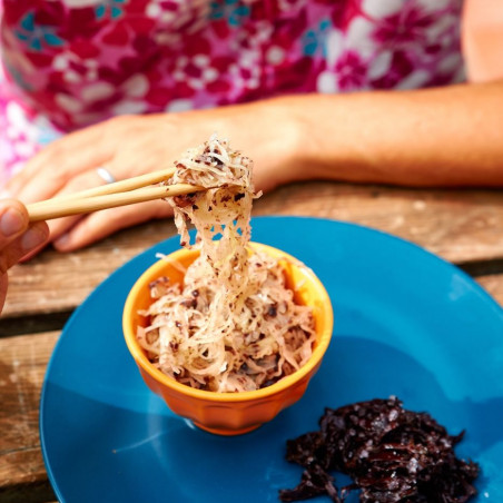 Bio fermentierter Kohl Sauerkraut roh mit Dulse-Algen Cruckles