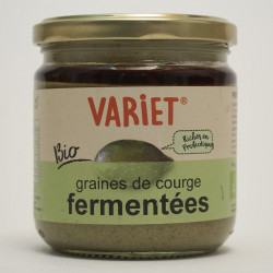 pote de pasta de sementes de abóbora fermentada biovie oleaginosas fermentadas