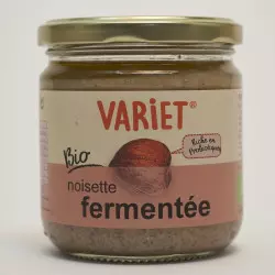 jar of fermented hazelnut paste biovie fermented oilseed