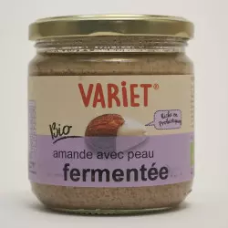 purea di mandorle con pelle fermentata probiotica