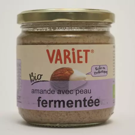 puré de almendras con piel fermentadas probióticas