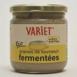 jar of fermented sunflower seed paste biovie fermented oilseeds