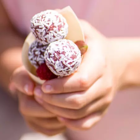 cono de merienda para niños crudo y saludable