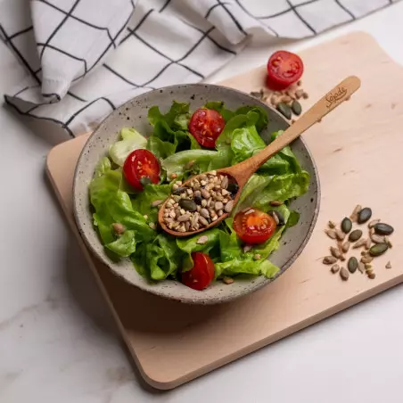 salada com mistura essênia de sementes germinadas Gaïa