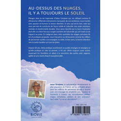 Achterflap - Irène Grosjean - Boven de wolken schijnt altijd de zon - uitgeverij Biovie