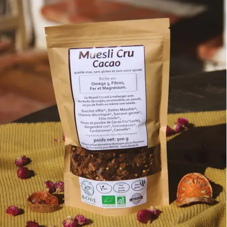 Biologische Rauwe Muesli (Cacao + IJzerrijk)