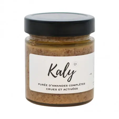 Purée d'amandes complètes activées biologiques Kaly, pot 200g