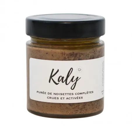 Organic activated whole hazelnut puree Kaly, 200g jar