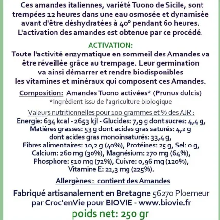 Amande Bio Entières (250g ou 1kg)