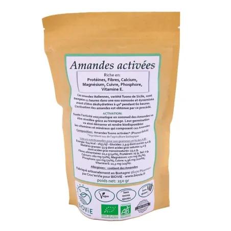 Amêndoas Inteiras Orgânicas (250g ou 1kg)