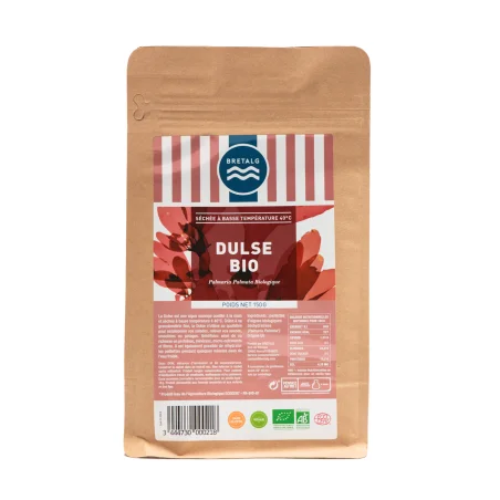 Algue dulse bio Séchée Basse Température avec emballage