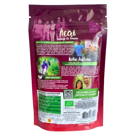 Polvere di Açaí liofilizzata BIO ed equa - 80g