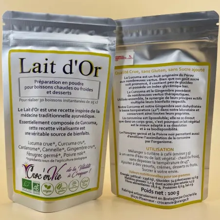 Latte d'oro biologico in polvere (100g)