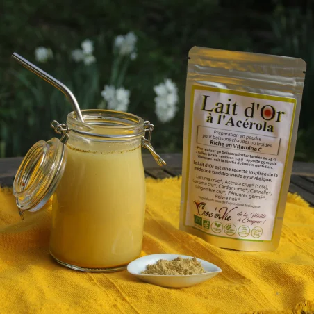 Goldene Milch mit Bio-Acerola-Pulver (100g)