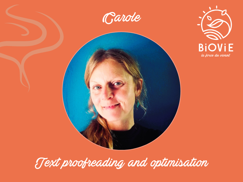 Carole, text proofreading and optimisation